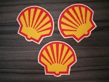 3pcs Shell Patch GAS/OIL MOTORCYCLES RACING Car Embroidered Sewn on Jeans Shirt