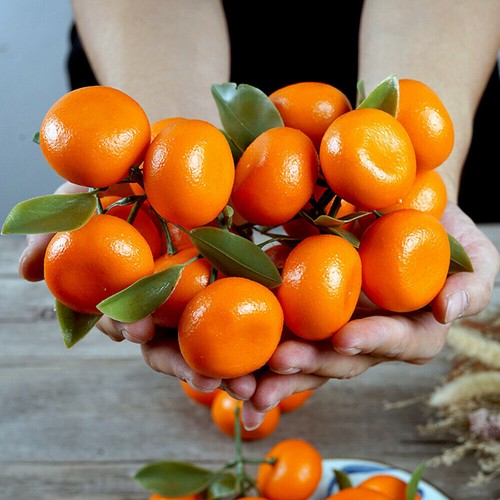 Artificial Fruit Fake Oranges Theater Prop Staging Home Decor Faux Orange 10CM - Picture 5 of 9