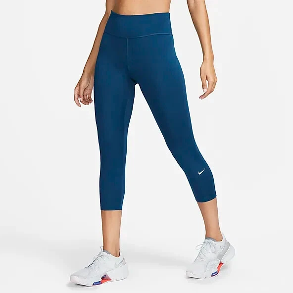 NIKE One Women's Plus Size Cropped Leggings Court Blue 3X Free