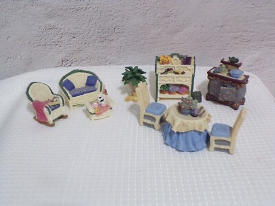Vintage Avon Memories Mini Fine Furniture Collection 2001 NIB Kitchen