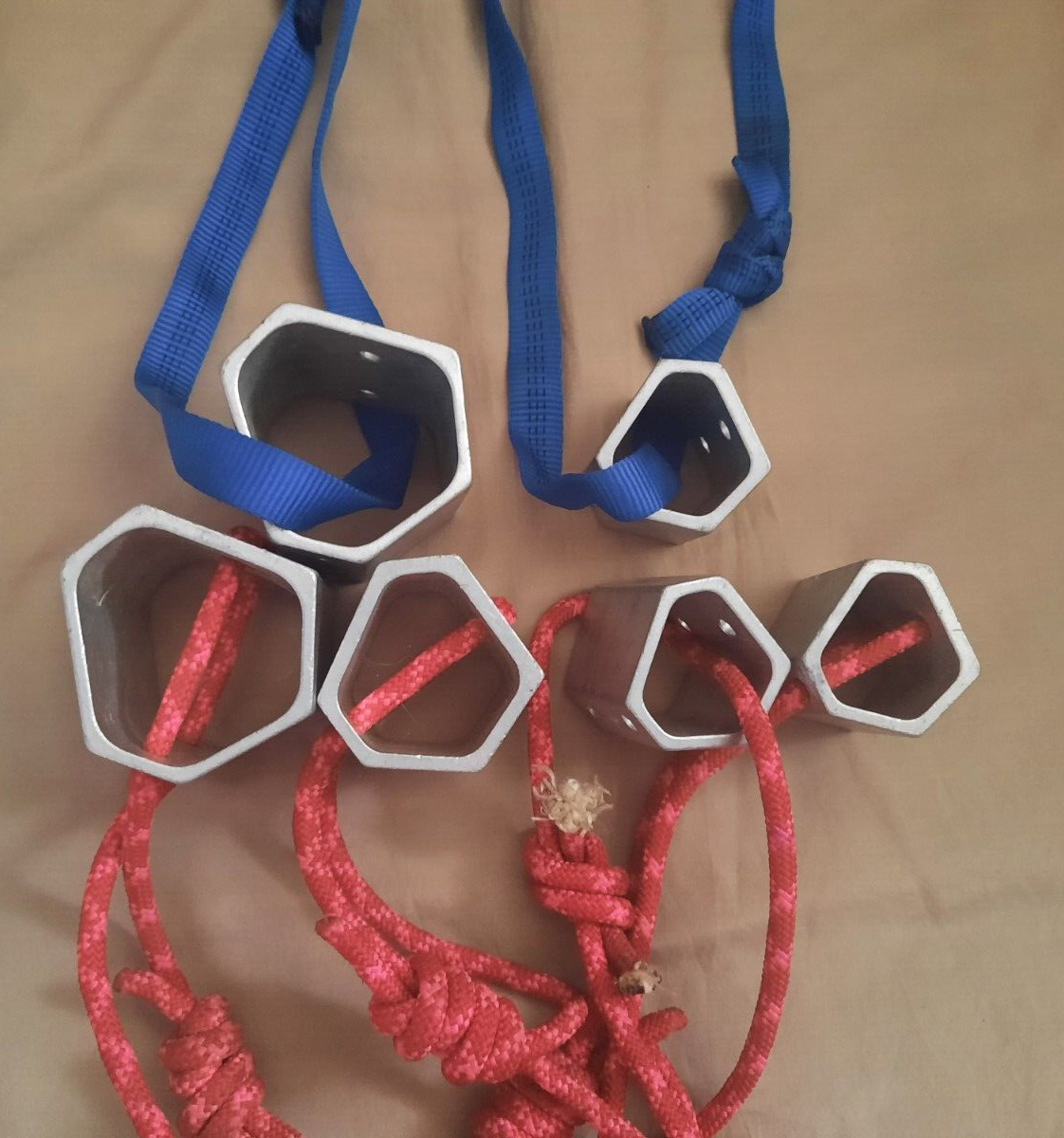 Vintage Rock Climbing Gear Lot Ascenders Carabiners Hexentrics More