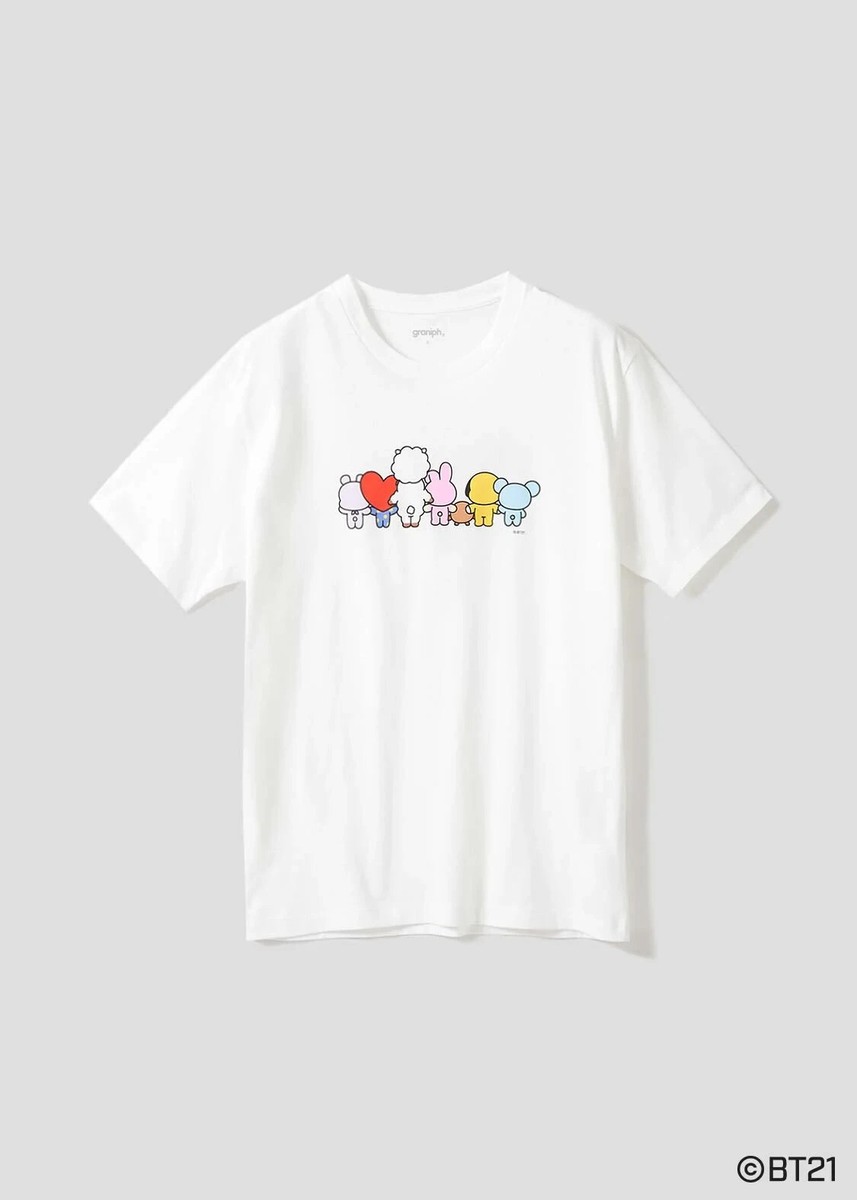 Graniph] BT21 Backshot | T-shirt Size SS ~ XXL White From JP NEW