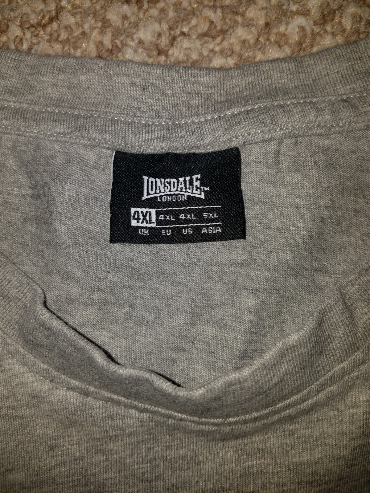 Camicia sportiva Lonsdale LONDRA senza maniche palestra muscolare top serbatoio uomo XL nuova (altra