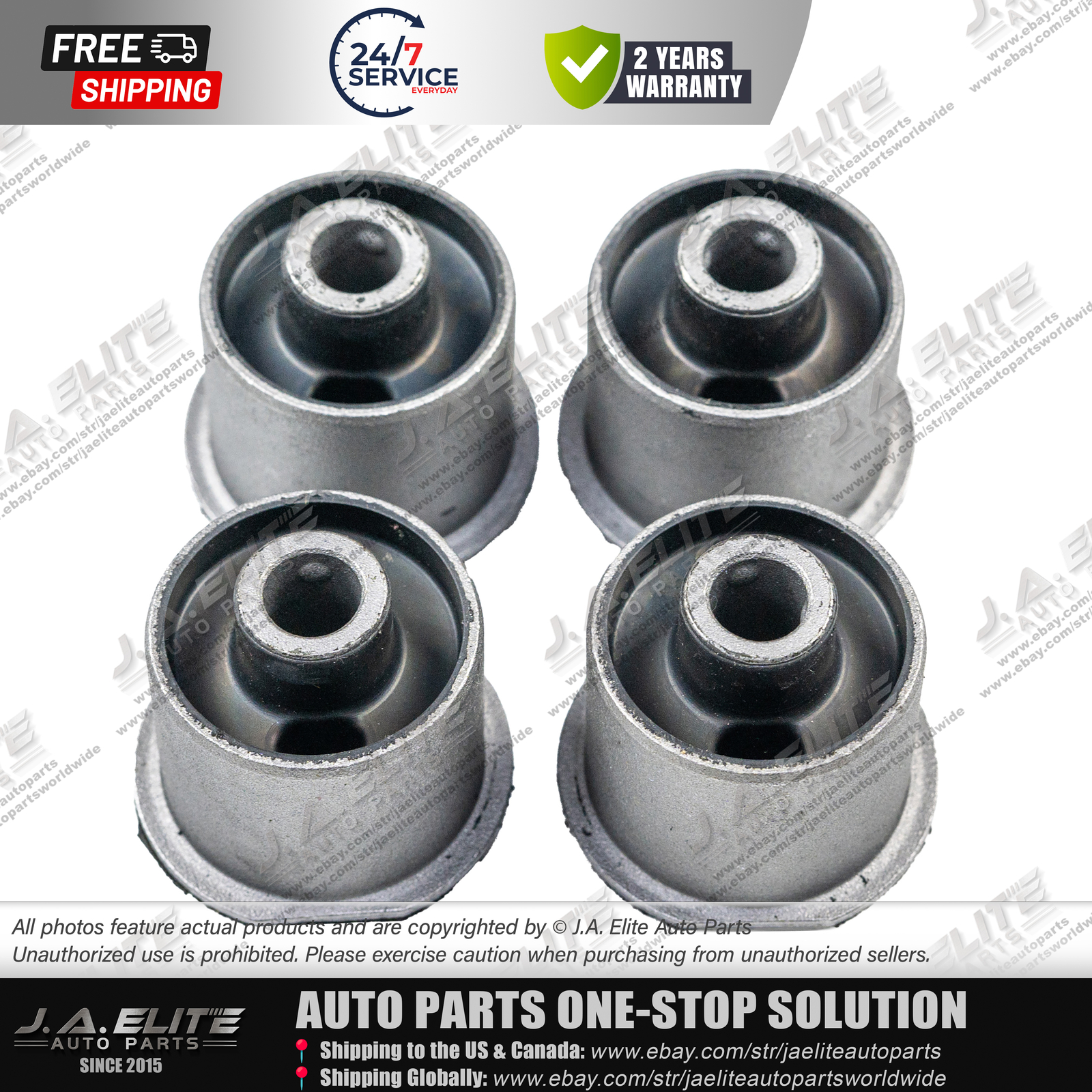 4 pcs Front Upper Control Arm Bushing Kit fit Maserati Ghibli Quattroporte (14+)
