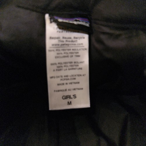 Girl’s Patagonia Snowbelle Insulated Black Pants, Size M (10) - Picture 9 of 9