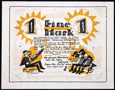 NEUHAUS 1920 "Julius Bastineller, Theater Director" Rare Complete 1 Mark Notgeld