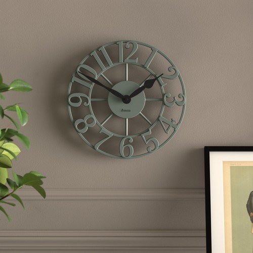 Jones® - Lighthouse wall clock in asparagus green 30cm - Open Faced - Arabic - Picture 3 of 5