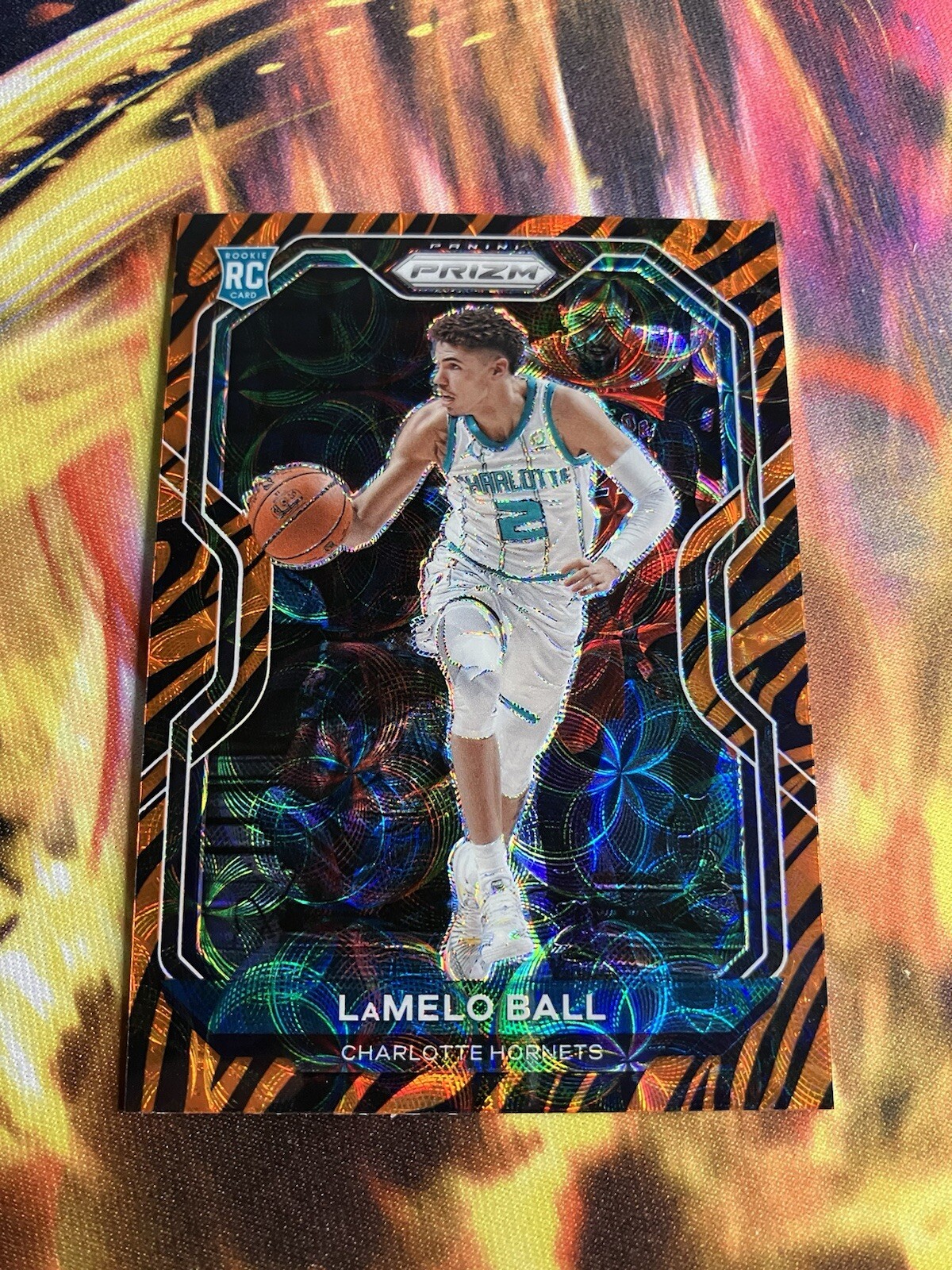 🔥🔥Lamelo Ball 2020 Prizm (RC)SSP Tiger Stripe#278 NBA’s Rising Super⭐️⬆️⬆️