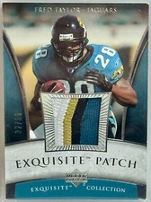 2006 Upper Deck Exquisite Game Used Multi Color Patch Fred Taylor #d/50