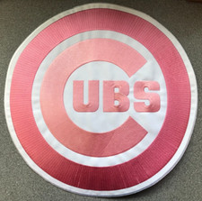 CHICAGO CUBS MLB BASEBALL VINTAGE HUGE XL 15" PINK TEAM LOGO PATCH RARE
