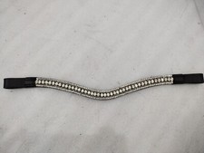 Beautiful 5 Row Leather Clear Crystal Bridle Browband of All Sizes..