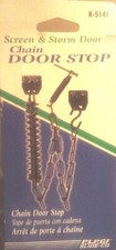Screen & Storm Door Chain Door Stop, Matte black Metal, Model K-5141