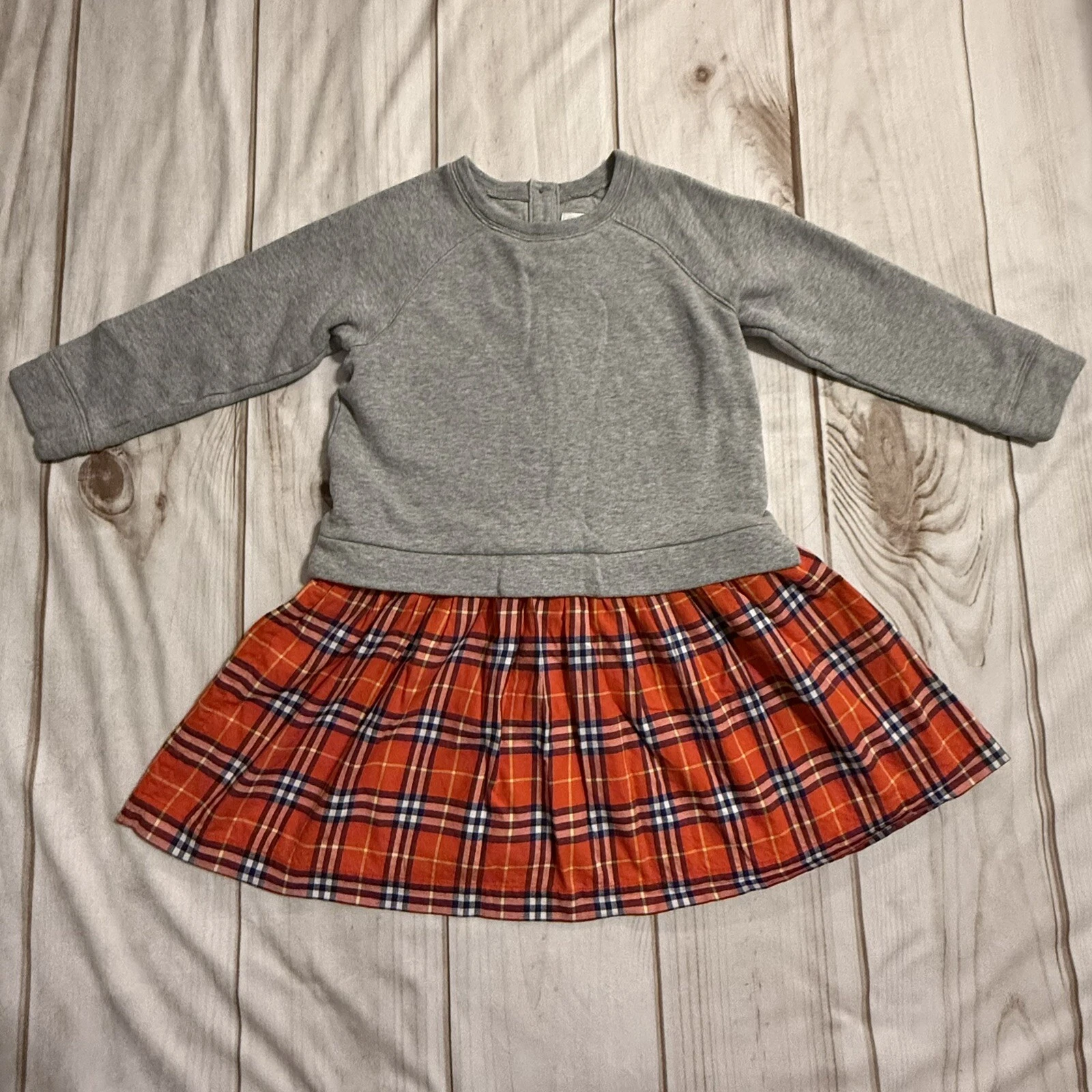 Burberry Bambini Francine Felpa Manica Lunga Vestito a Quadri 8Y Bambina