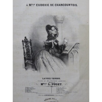 PUGET Loïsa Die zarte Stimme Klaviergesang 1841