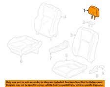Honda Oem 99-00 Civic Seats Tracks Front Seat Components-headrest 81140s01a02zb