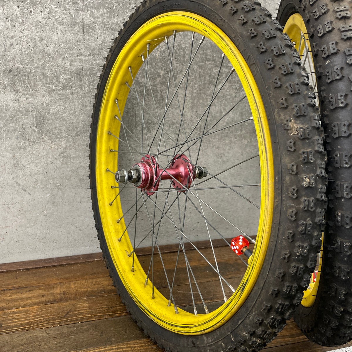 old bmx ホイール　ブルー　acs オールド　リム　イエロー　タイヤセット ACS Z Rim Old School BMX Wheel Set Yellow 80s Red Chair Hub