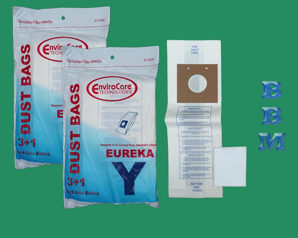 6 Type Y E58183 Eureka Electrolux Upright Vacuum Bags-Filter Ultra Care C6446AT - Image 1 of 1