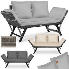 KESSER® Garten Lounge Polyrattan Sitzgruppe Sitz Bank Couch Sofa Möbel Garnitur