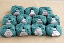 11 Skeins Vintage GEORGES PICAUD "Feu Vert"  Turqouise Yarn France 100% Wool