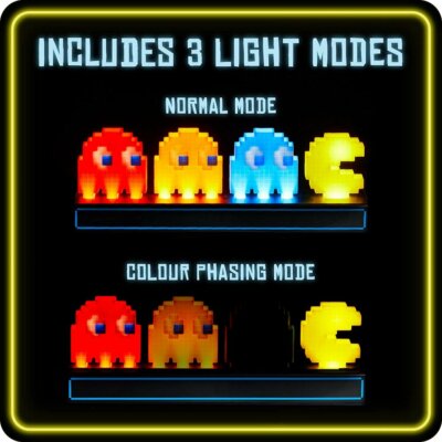 Lampada Notturna Pac-Man E Fantasmi - Multicolore, Per Camera E Collezionisti - Foto 9