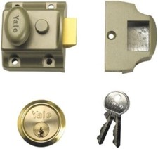 Yale Traditional Nightlatch, Standard Security, Nickel Brass Finish, 40mm