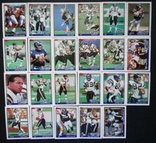 1991 Topps San Diego Chargers Team Set of 23 Football Cards