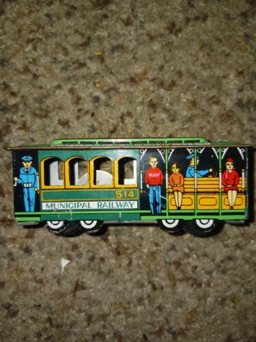 San Francisco Cable Car  ~ Tin Litho Toy 1960's Japan Import  Friction Drive - Picture 1 of 3