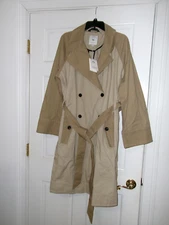 NWT WOMAN $49 FREE ASSEMBLY MORDEN TRENCH COAT COLOR KHAKI SIZE L