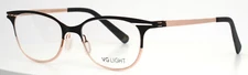 VG LIGHT Ami LT BLK/RSE Black Rose Gold Womens Semi Cat Eye Eyeglasses 48-18-140