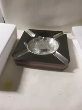 Black Cameron cigar Ashtray with cutter new