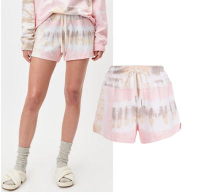 JOHN ELLIOTT Reconstructed Tie Dye shorts sz 0 XS pink Quartz Geode