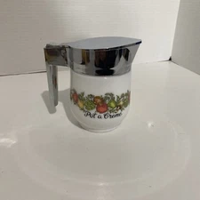 Gemco Corning Creamer Spice of Life Pot A Creme Vintage Coffee Cream Milk Glass 
