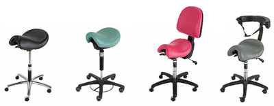 Bambach Saddle Seat Ergonomic Office Study Chair with or without