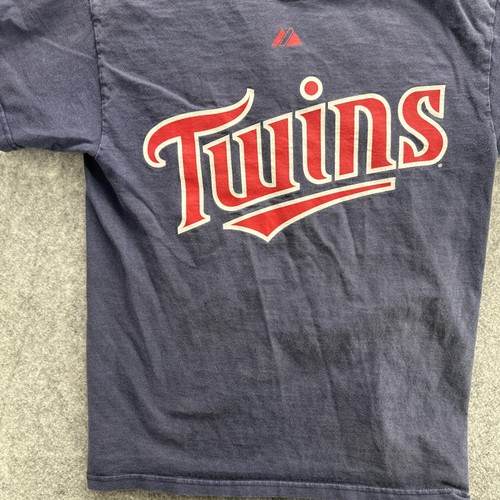 Minnesota Twins Shirt Mens Small MLB Baseball Justin Morneau 33 Majestic - Picture 4 of 16