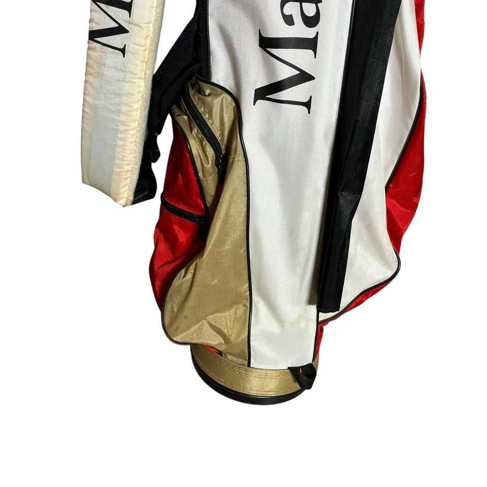 Vintage Maxfli Red White Gold Golf Bag 3-Way Divider  LiteCarry Read Description - Image 3 of 4