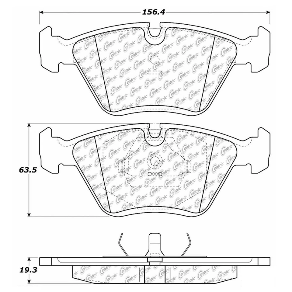 Kit de pastillas de freno y rotores delanteros centrados OE para BMW 535i 1989-1993 Foto 3 de 4