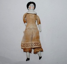 Antique German Mid 19th Century China Head Dollhouse Doll-3
