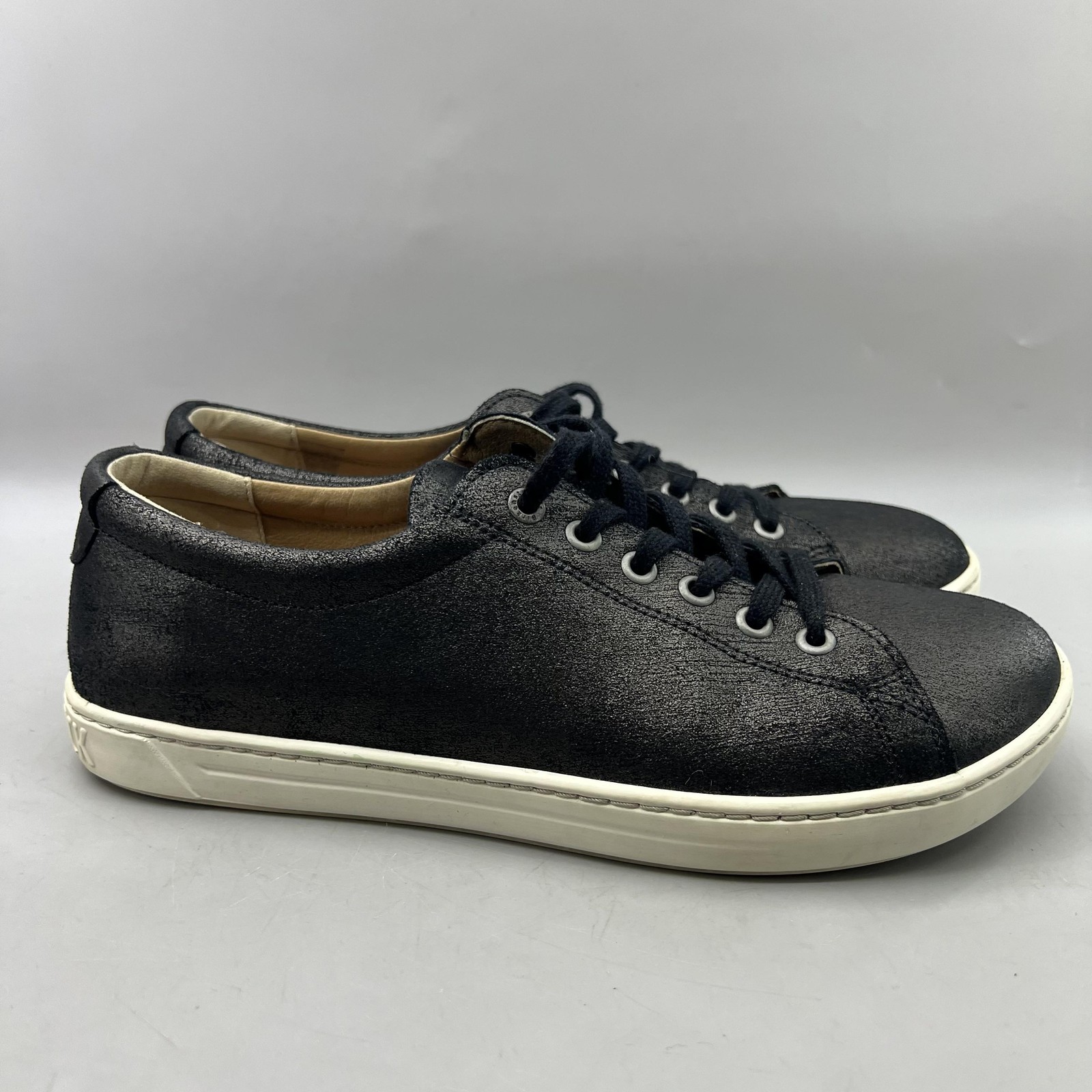 Birkenstock Arran Casual Shoes Women Size 10 Black Lace Up Comfort Low Sneakers
