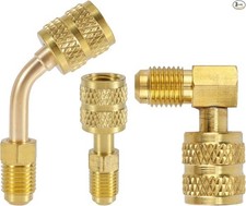 3pcs Adapter for Mini Split System, 5/16" SAE Female to 1/4" SAE Male Flare Char