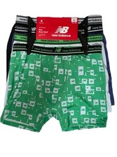 New Balance Boy's Performance Boxer Briefs 4-Pack  2-Mesh  2-Jersey LRG 14-16