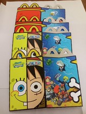 McDonald's Happy Meal Boxes Lot Of 4 SpongeBob x One Piece set Brand New