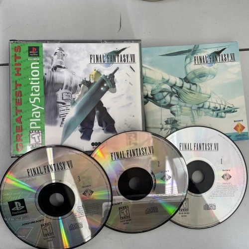 Final Fantasy VII - PlayStation 1 PS1 complete greatest hits green