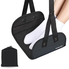 Foot Hammock for Plane Travel, Airplane Trip Foot Rest, Black