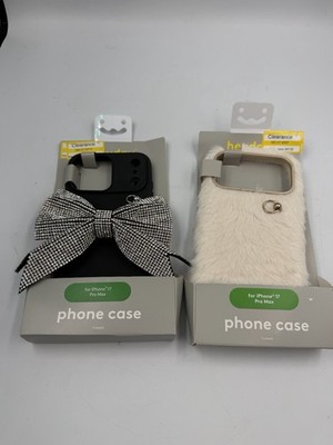 Lot Of 2 iPhone 17 Pro Max Heyday Bedazzle Bow & Cream Fur! NEW IN BOX (#10)