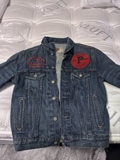 New S Polo Ralph Lauren Eastern League Tiger Champs Denim Trucker Jean Jacket