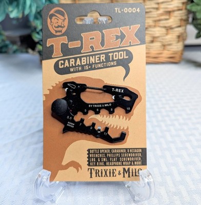 Trixie and Milo TOOL-TREX Black T-Rex Carabiner 15-Multi-Tool