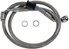 Drag Specialties 1741-5816 Extended Stainless Steel Front Brake Line Kit Plus...