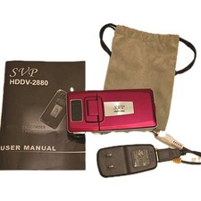 SVP HDDV-2880 Camcorder Cheery Red Accessories And Manual No Box Electronic