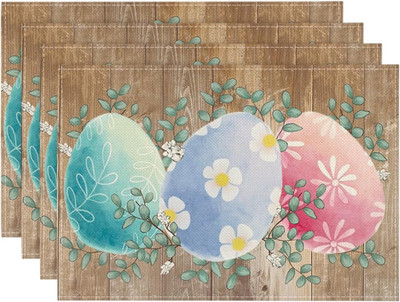 Planken DREI Ostereier Ostern 4er Set Platzsets, 30x45cm Frühling 30x45cm Urlaub