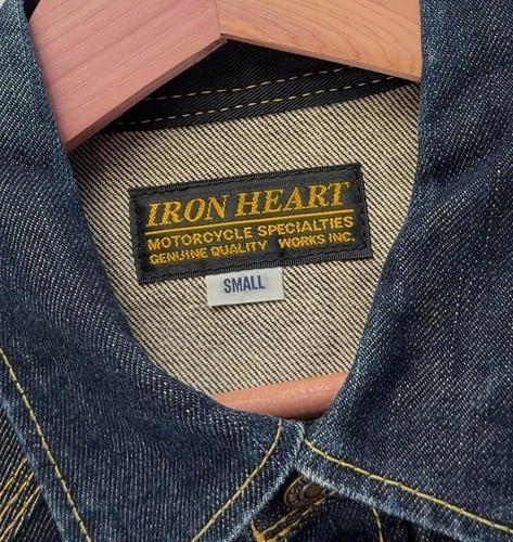 Iron Heart IHSH-292-IND Denim CPO Heavy Weight 18oz Mens Small P2P 19.5 image 4
